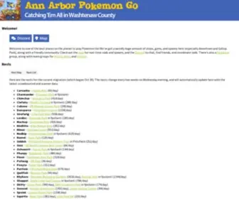 A2Pogo.com(Ann Arbor Pokemon Go) Screenshot
