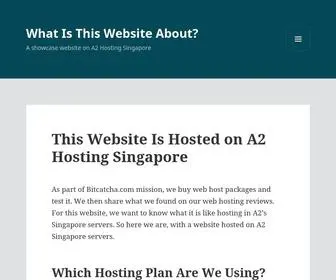 A2Sghosted.com(A showcase website on A2 Hosting Singapore) Screenshot