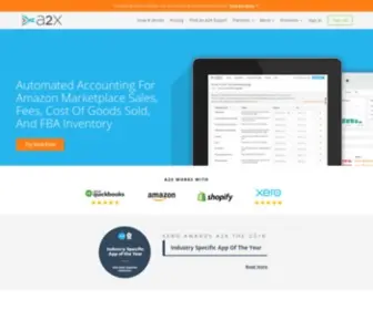 A2Xaccounting.com(Ecommerce Accounting Software For Sellers & Accountants) Screenshot