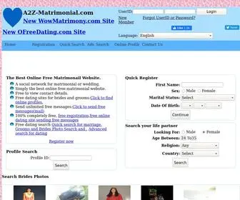 A2Z-Matrimonial.com(Free Matrimonial site) Screenshot
