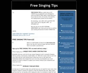 A2Z-Singing-Tips.com(A2Z Singing and Free Voice Lesson Tips) Screenshot