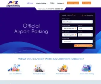 A2Zairportparking.co.uk(Book cheap airport parking) Screenshot