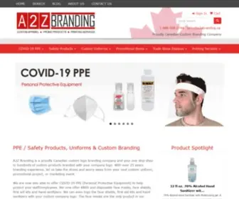 A2Zbranding.ca(A2Z Branding) Screenshot