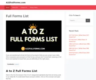 A2Zfullforms.com(a2zfullforms) Screenshot