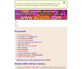 A2Zidx.com(Free viral marketing system) Screenshot