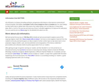 A2Zinfomatics.com(Information that MATTERS) Screenshot