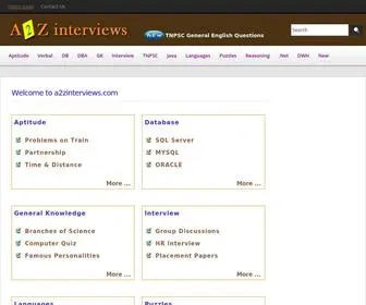 A2Zinterviews.com(Upcoming Entrance Exams 2015) Screenshot