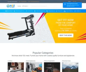 A2Zonrent.com(A2Z on Rent) Screenshot