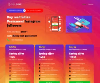 A2Zpromoz.com(One stop solution for your social media promotion) Screenshot