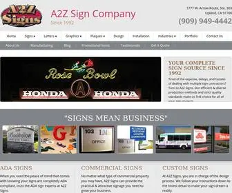 A2Zsigncompany.com(Custom Signs for Rancho Cucamonga) Screenshot