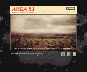 A51Wine.com(Area 5.1 Winery & Tasting Room Funk Zone Santa Barbara California) Screenshot