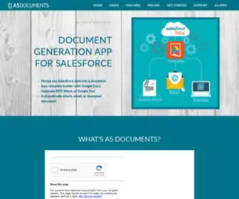 A5Documents.com(Document Generation Salesforce App with Google Docs) Screenshot