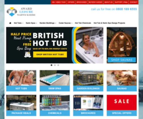 A5Spas.co.uk(Hot Tubs & Swim Spas & Outdoor Saunas) Screenshot
