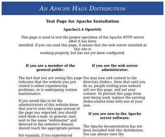 A7YX.com(Test Page for Apache Installation) Screenshot