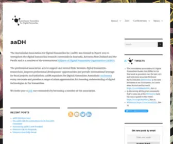 AA-DH.org(Australasian Association for Digital Humanities) Screenshot