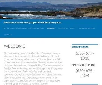 AA-San-Mateo.org(San Mateo County Intergroup of Alcoholics Anonymous) Screenshot