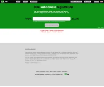 AA.am(Free Domain Names with full DNS control. Get Your Free Domain Name) Screenshot
