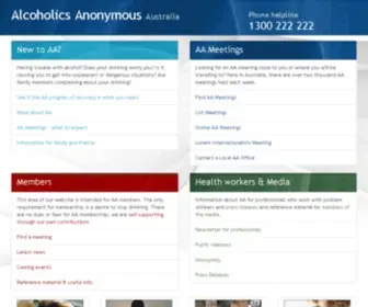 AA.org.au(Alcoholics Anonymous) Screenshot
