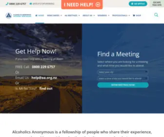 AA.org.nz(The only requirement for membership) Screenshot