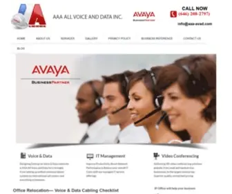 AAA-Avad.com(AAA All Voice And Data) Screenshot