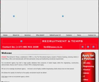 AAAA.co.za(Recruitment Agency Pretoria Gauteng Recruitment & Temps) Screenshot