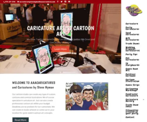 AAAcaricatures.com(Digital Ipad Caricatures and Hand Drawn Caricatures) Screenshot