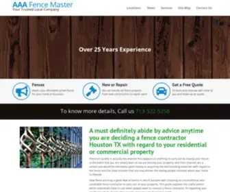 AAAfencemaster.com(Houston TX Fence Company) Screenshot