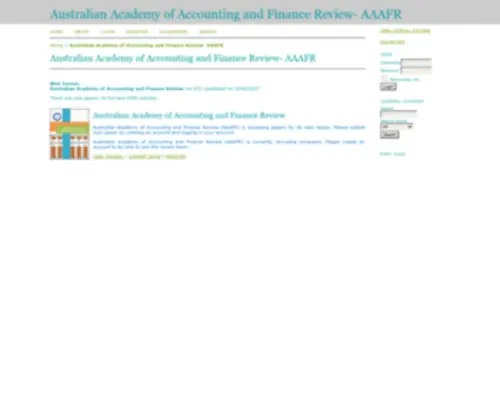 AAAFR.com.au(Australian Academy of Accounting and Finance Review) Screenshot