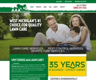 AAAlawncare.com(The #1 choice for lawn service and professional holiday lighing in West Michigan. Call (888)) Screenshot