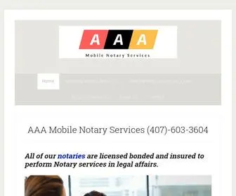 AAAmobilenotaryservices.com(Notary Signing Agent Certified licensed bonded insured 24/7) Screenshot