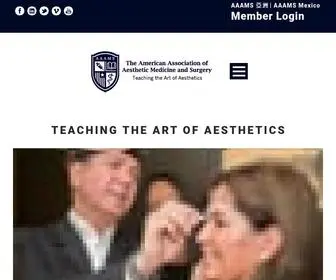 AAAMS.net(The American Association of Aesthetic Medicine and Surgery (AAAMS)) Screenshot