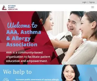 AAA.org.sg(Asthma & Allergy Association Asthma and Allergy Association (AAA) Singapore) Screenshot