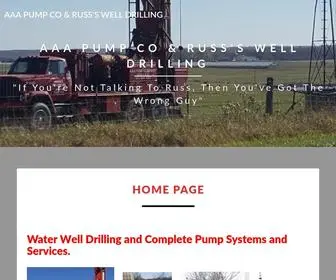 AAApumpco.com(AAA Pump Co & Russ's Well Drilling) Screenshot