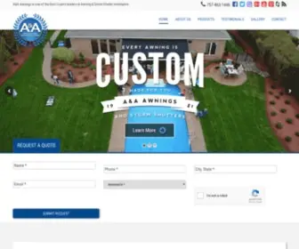 AAAwnings.com(Top Awning company A&A Awnings) Screenshot