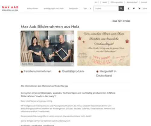 AAB-Bilderrahmen.de(Max Aab Bilderrahmen aus Holz) Screenshot