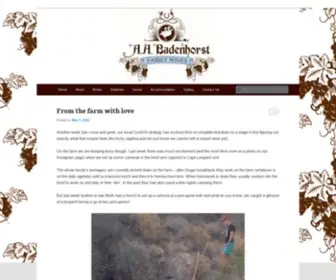 AAbadenhorst.com(Badenhorst Family Wines) Screenshot