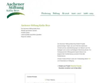 AAchener-Stiftung.de(Aachener Stiftung Kathy Beys) Screenshot