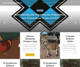 AAcimotaatiiyankwi.org(A Myaamia Community Blog) Screenshot