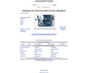 AAcounty.com(Anne Arundel County) Screenshot