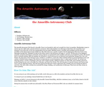 AAcstars.org(The Amarillo Astronomy Club) Screenshot