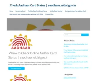 AAdharstats.com(Check Aadhaar Card Status) Screenshot