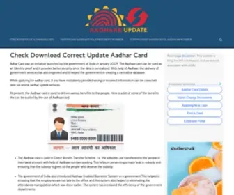 AAdharupdate.in(Update Aadhar Card Online) Screenshot
