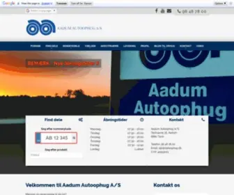 AAdum-Autoophug.dk(Aadum Autoophug i Tarm) Screenshot