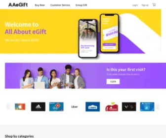 AAegift.com(AA eGift) Screenshot