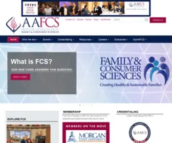 AAFCS.org(American Association of Family and Consumer Sciences) Screenshot