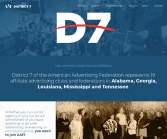 AAfdistrict7.com(District 7 of the American Advertising Federation) Screenshot