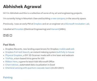 AAgrawal.me(Abhishek Agrawal) Screenshot