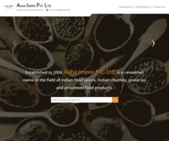 AAhaimpex.com(Aaha Impex Pvt. Ltd) Screenshot