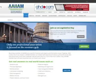 AAham.org(American Association of Healthcare Administrative Management) Screenshot