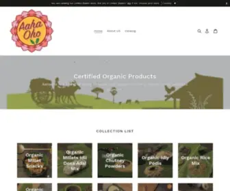 AAhaoho.com(Aahaoho Healthy Traditional Organic Millet and Regular Food) Screenshot